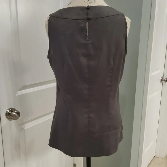 Anthropologie Sine Bow Tie Dark Gray Top - Size 12 - Picture 4 of 8